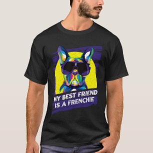 Camiseta Meu melhor amigo é um cão francês de resgate franc