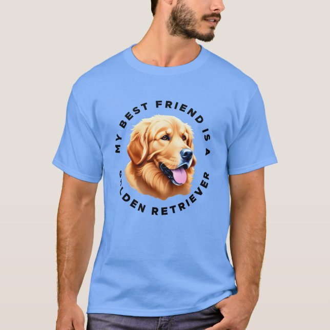 Camiseta Meu Melhor Amigo é um Ouro de Retriever (Frente)