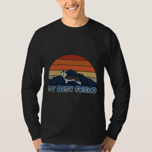 Camiseta Meu melhor amigo Rouco Rouco Cachorro Sol Montanha