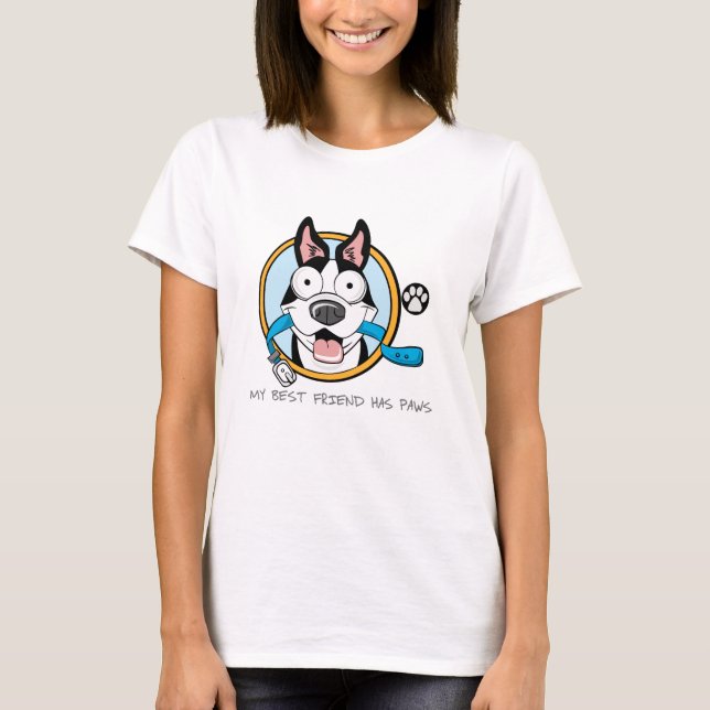 Camiseta meu melhor amigo tem patas (Frente)