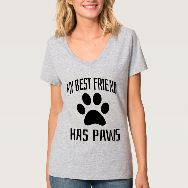 Camiseta Meu Melhor Amigo Tem Patas - Pássaros De Cachorro (Frente)