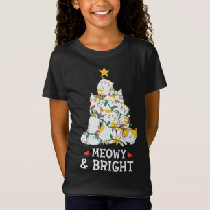 Camiseta MEU MEOW GATA NATAL ÁRVORE DE NATAL Pajama Xmas En
