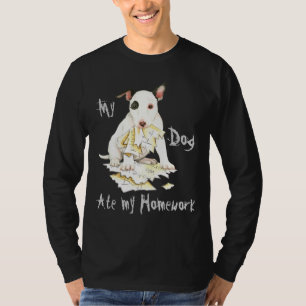 Camiseta Meu Miniatura, Touro Terrier, Comi Minha Casa