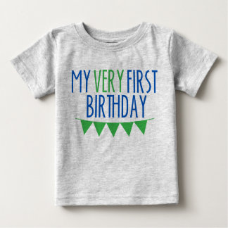 Camiseta Meu muito primeiro bebê do aniversário