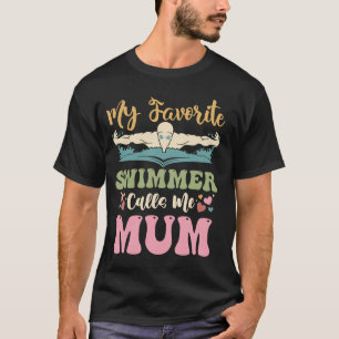 Camiseta Meu Nadador Favorito Me Chama de Mãe Família Combi