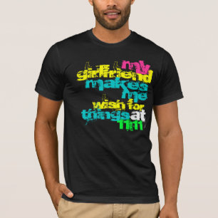 Camiseta Meu namorada faz-me desejar para coisas no 11:11