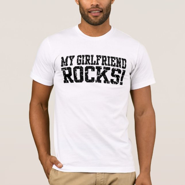 Camiseta Meu Namorada Rocks (Frente)