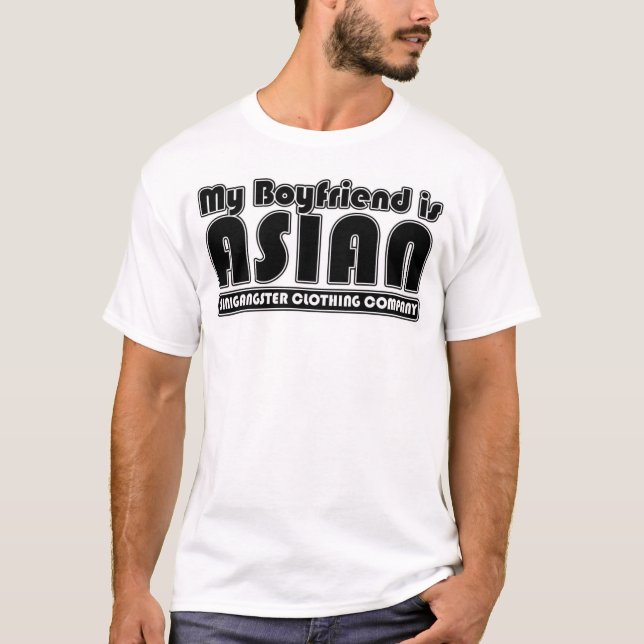 Camiseta meu namorado é asiático (Frente)
