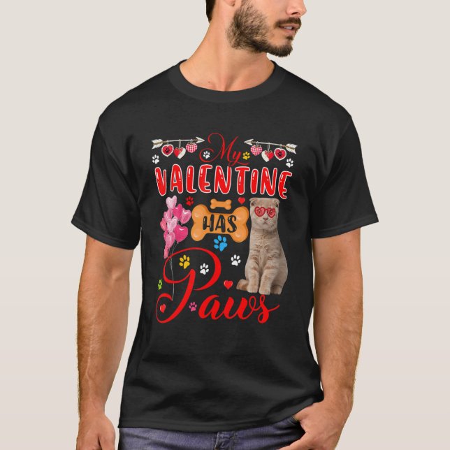 Camiseta Meu Namorados Tem Palhetas Escocesas De Gato De So (Frente)