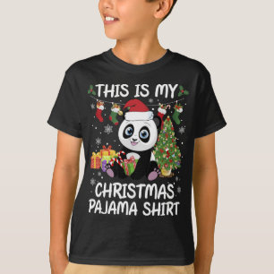 Camiseta Meu Natal Pajama Papais noeis de Natal Panda