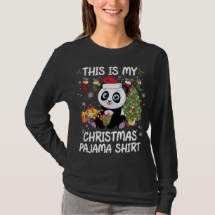 Camiseta Meu Natal Pajama Papais noeis de Natal Panda