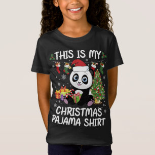 Camiseta Meu Natal Pajama Papais noeis de Natal Panda