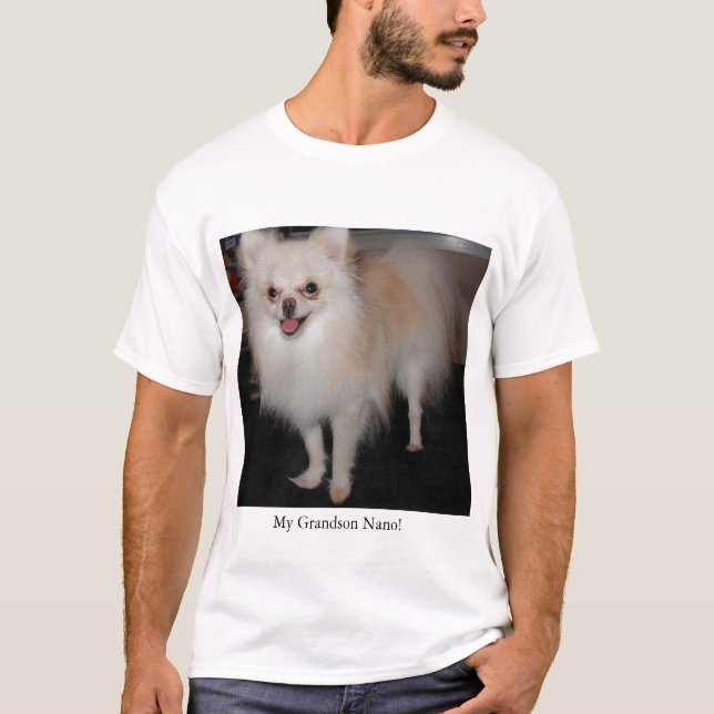 Camiseta Meu neto de Pomeranian (Frente)