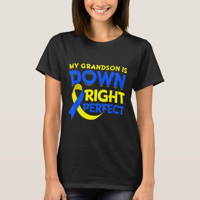 Camiseta Meu neto é absolutamente perfeito Dia de conscient (Frente)