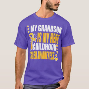 Camiseta Meu neto é meu herói, Consciência do Cancer da inf