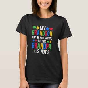 Camiseta Meu neto orgulhoso autismo avô guerreiro autismo