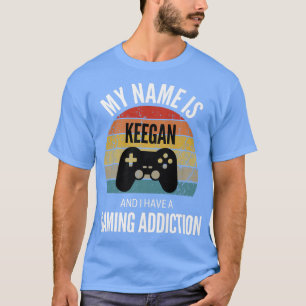 Camiseta Meu Nome É Keegan E Eu Tenho Um Vício De Jogos 