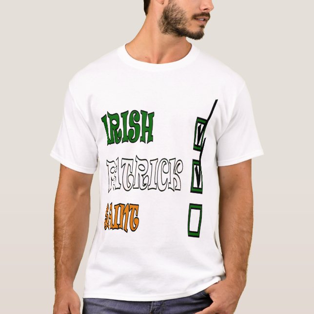 Camiseta Meu nome é Patrick e sou irlandês, dia de divertim (Frente)