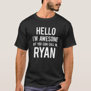 Camiseta Meu Nome É Ryan Funny Nome de etiqueta