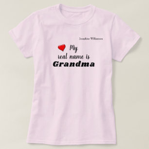 Camiseta Meu nome verdadeiro é Vovó (ou talvez Outro)