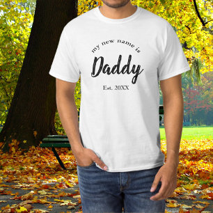 Camiseta Meu novo nome é Novo papai do Pai