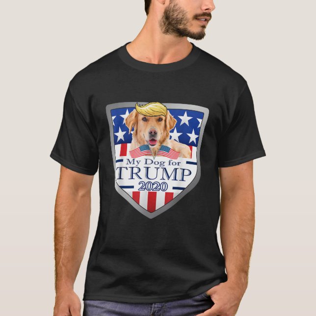 Camiseta Meu Ouro Retriever Para Trump T Shirt (Frente)