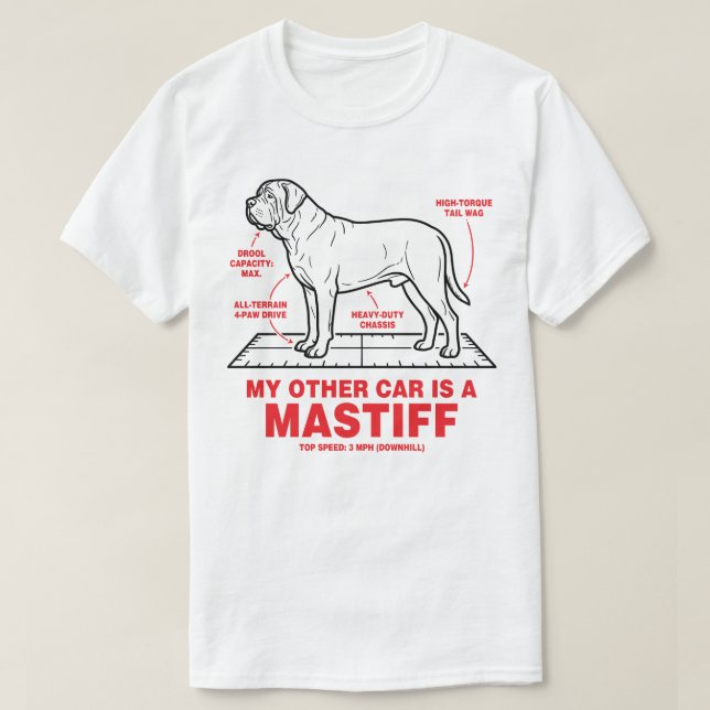 Camiseta Meu Outro Carro é um Mastiff (Frente do Design)