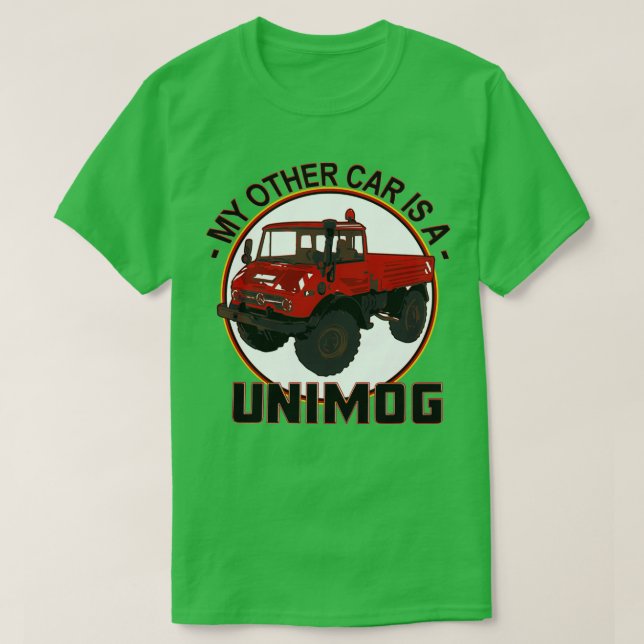 Camiseta Meu outro carro é um Vermelho Unimog  (Frente do Design)