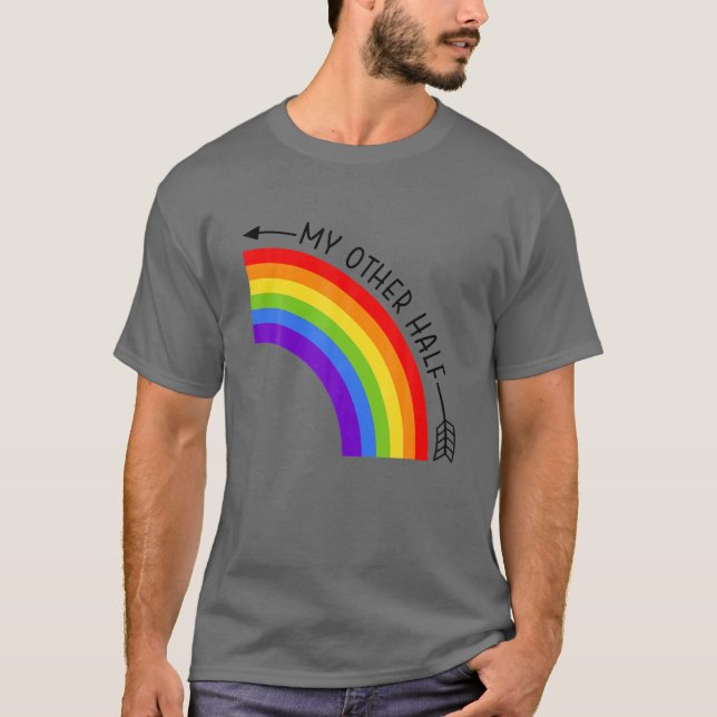 Camiseta Meu outro Casal de meio Gay Rainbow LGBT Legal All (Frente)