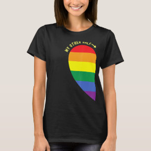 Camiseta Meu outro Gay Lgbtq Ord Arco-Íris de Meia Casal