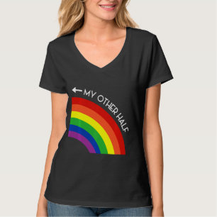 Camiseta Meu Outro Orgulho Arco-Íris de Meia Gay Legal LGBT