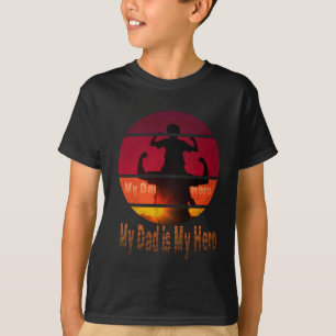 Camiseta Meu Pai é meu herói bom e meu excelente herói 