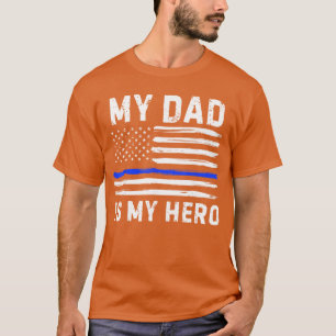 Camiseta Meu Pai é Meu Herói Policial Linha Azul América
