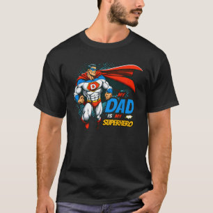 Camiseta Meu Pai é meu super-herói Crianças Legal Comi do D