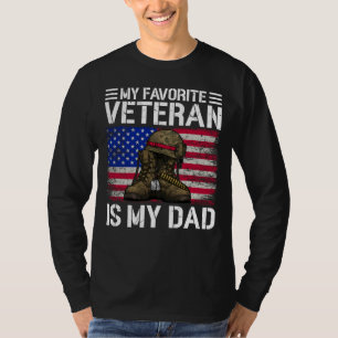Camiseta Meu Pai É Meu Veterano Militar Favorito Presente