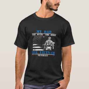 Camiseta Meu Pai é o mito do herói a lenda Vietnã vetera