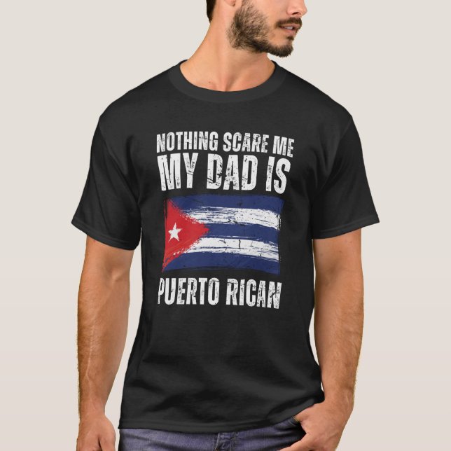 Camiseta Meu Pai é Porto Rico Orgulho Bandeira Heri (Frente)
