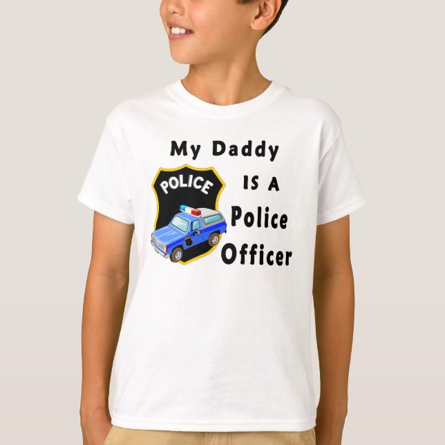 Camiseta Meu pai é um agente da polícia (Frente)