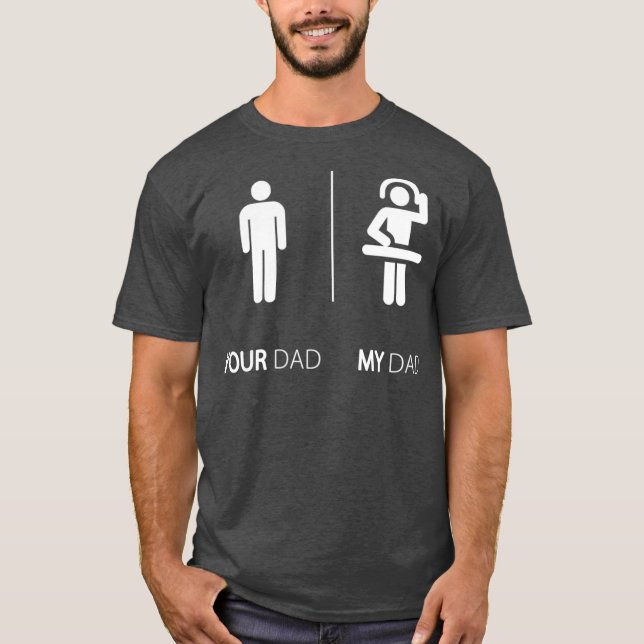 Camiseta Meu Pai É Um DJ Engraçado Disco Jockey DJ Gift (Frente)