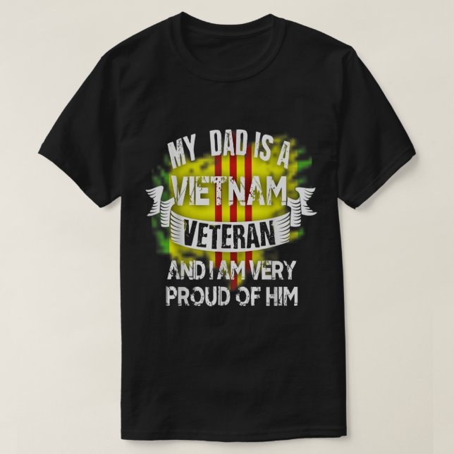 Camiseta Meu Pai é um Veterano Vietnã (Frente do Design)