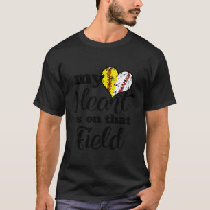 Camiseta Meu Pai Está No Campo De Baseball Softball