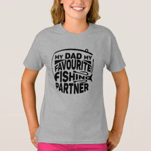 CAMISETA MEU PAI, MEU PARCEIRO DE PESCA FAVORITO.