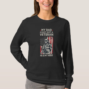 Camiseta Meu Pai não é apenas um veterano. Ele é meu Herói