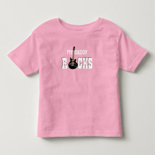Camiseta "Meu Pai Rocks!" com guitarra elétrica