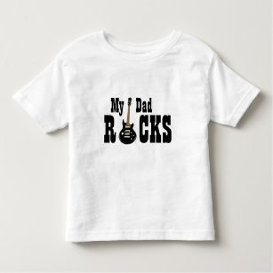 Camiseta "Meu Pai Rocks!" com Guitarra Elétrica