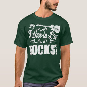Camiseta Meu Pai Rocks Guitar Rock n Roll Funny Gif
