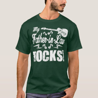 Camiseta Meu Pai Rocks Guitar Rock n Roll Funny Gif