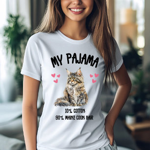 Camiseta Meu Pajama: 10% de Algodão, 90% Cabelo de Maine Co