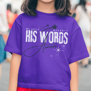 Camiseta Meu Pão Diário - Cristão Jesus Roxo