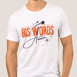 Camiseta Meu Pão Diário - Palavra de Cristo Jesus Reza